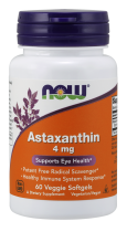 NOW FOODS Astaxanthin 4mg, 60vsgls. - Astaksantyna