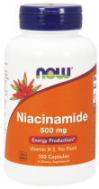 NOW FOODS Niacinamide 500mg, 100kaps. - Niacyna