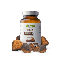 BIOWEN Chaga 400 mg, 90 kaps. - 40% polisacharydów, 30% beta-glukanów