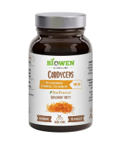 BIOWEN Cordyceps 400 mg, 90 kaps. - 40% polisacharydów, 8% mannitolu, 0.2% adenozyny
