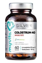 SILVER Colostrum 40 Immuno Forte standaryzowane 400mg, 60kaps. MyVita 