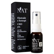 NAT Olejek - ekstrakt z konopi Full Spectrum 5% CBD + melatonina 15ml aerozol