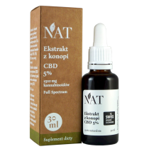 NAT Olejek - ekstrakt z konopi Full Spectrum 5% CBD 30ml (XL)