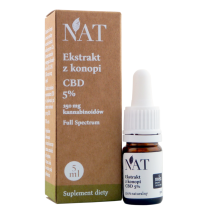 NAT Olejek - ekstrakt z konopi Full Spectrum 5% CBD 5ml (mini)