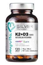 SILVER Witamina K2 100mcg + D3 2000 IU, 120kaps. MyVita