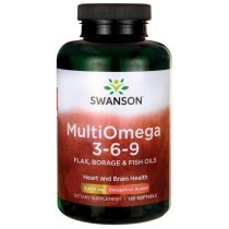 SWANSON MultiOmega 3-6-9 120 sgels.