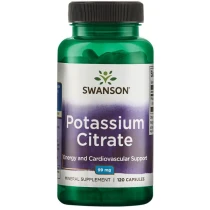 SWANSON Potassium Citrate 99mg, 120kaps. - Cytrynian potasu