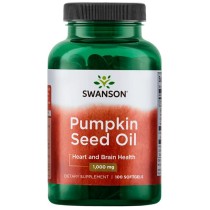 SWANSON Pumpkin seed oil 100mg, 100sqels. - Olej z pestek dyni