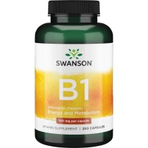 SWANSON Witamina B-1 100mg, 250kap. - Tiamina