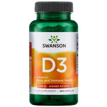 SWANSON Witamina D-3 2000IU, 250kaps. (50mcg)